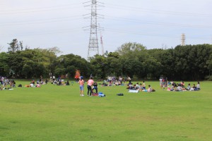 校外学習で昼食タイム
