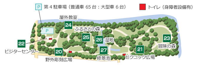 森と広場詳細地図