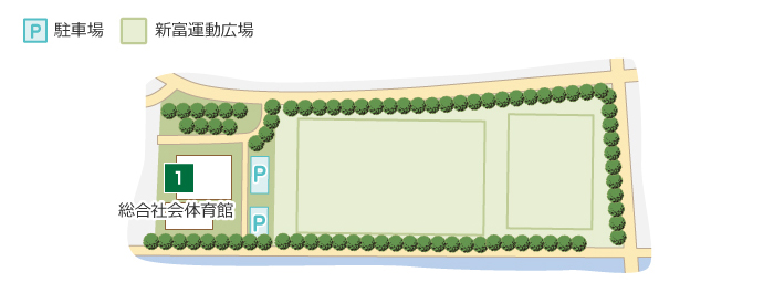 富津市総合社会体育館　詳細地図