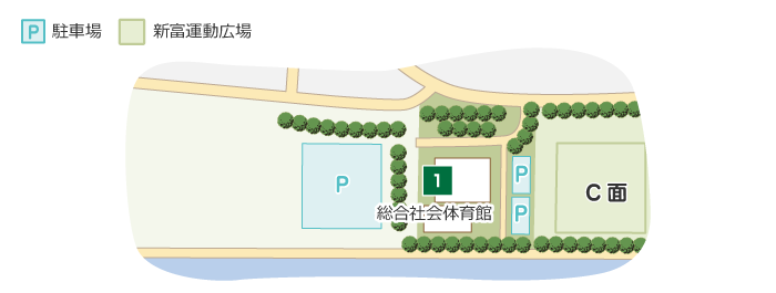 富津市総合社会体育館 詳細地図