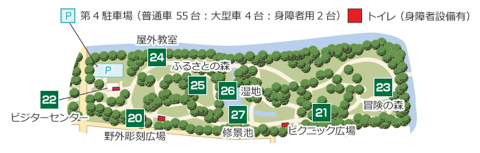 森と広場詳細地図
